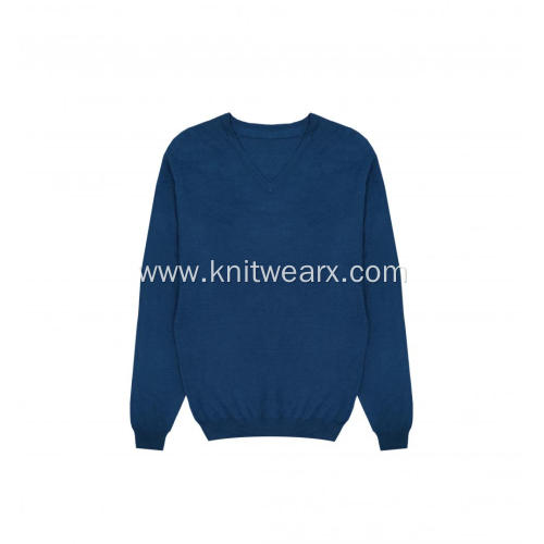 Men's Knitted Lightweight Anti-pilling V-neck Pullover